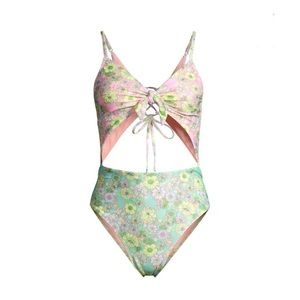 NWT Floral Swimsuit, Size Large